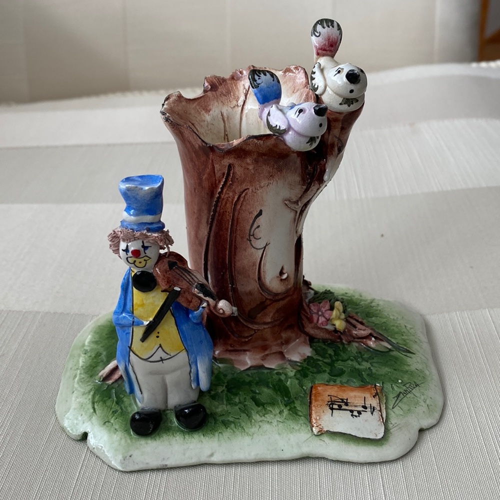 Porcelain Clown Figurine
